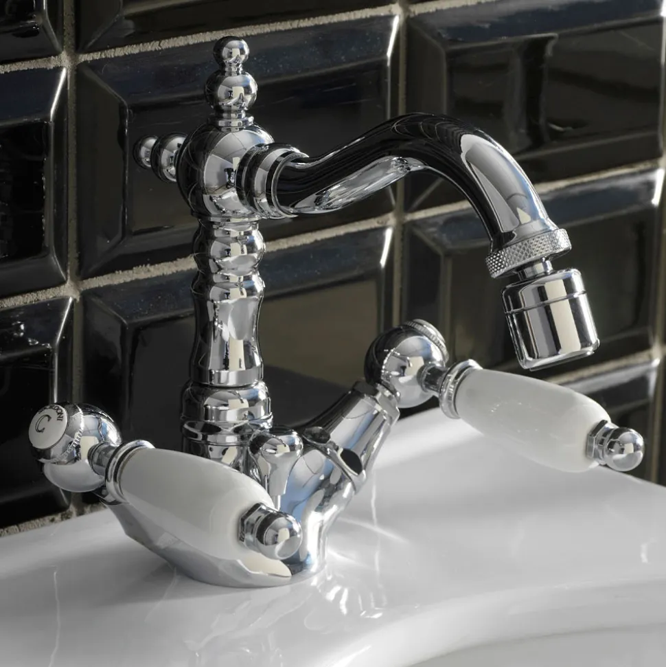Rubinetto Bidet Monoforo Classico con Leve in Ottone Artigianale - Noriana