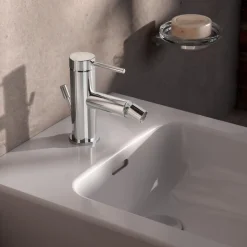 Rubinetto Miscelatore Monocomando Bidet Ottone Design Rotondo - Antilio