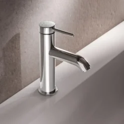 Rubinetto Miscelatore Monocomando Lavabo Ottone Design Rotondo - Antilio