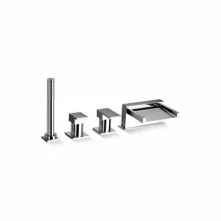 Rubinetto Miscelatore per Bordo Vasca a 4 Fori di Design Made in Italy - Bibo