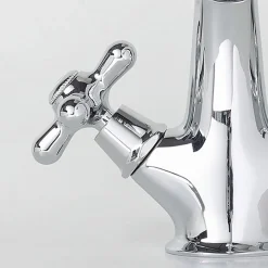 Rubinetto Monoforo Lavabo Bagno in Ottone con Scarico Stile Classico - Ercolina