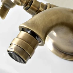Rubinetto Monoforo per Bidet Classico in Ottone e Maniglie a Farfalla - Miriano