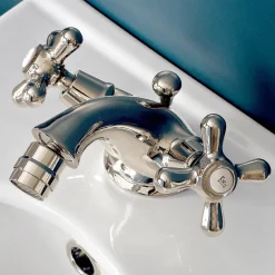 Rubinetto Monoforo per Bidet in Ottone con Scarico Stile Classico - Ercolina