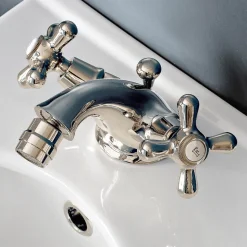 Rubinetto Monoforo per Bidet in Ottone con Scarico Stile Classico - Ercolina