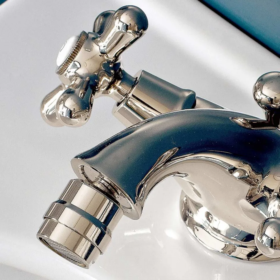 Rubinetto Monoforo per Bidet in Ottone con Scarico Stile Classico - Ercolina