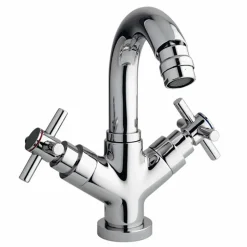 Rubinetto Monoforo per Bidet con Scarico in Ottone Cromato Made in Italy - Zumbo