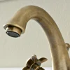 Rubinetto Monoforo per Lavabo Classico in Ottone e Maniglie a Farfalla - Miriano