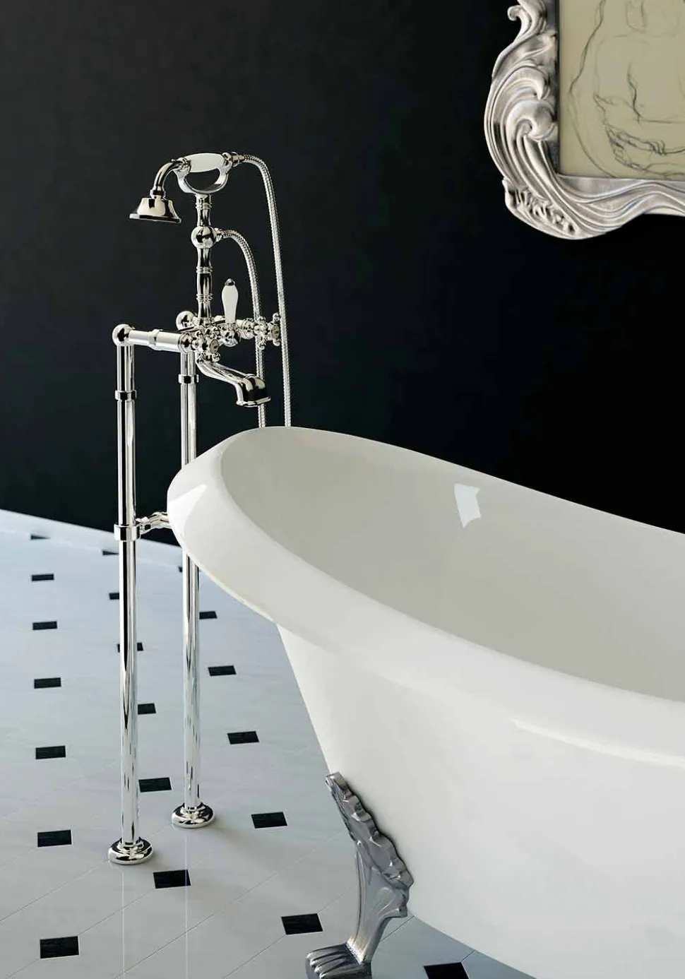 Rubinetto per Vasca Bagno in Ottone Classico Made in Italy - Riko