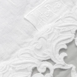 Runner in Lino con Pizzo Bianco da Tavolo - Farnese