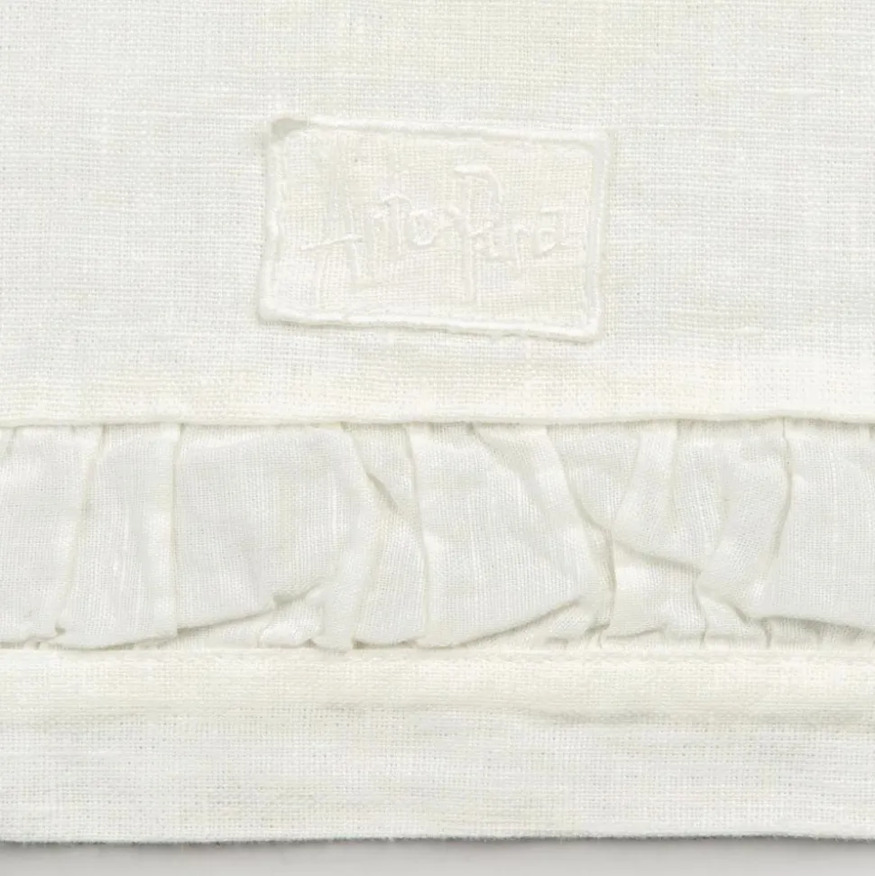 Runner in Lino Pesante Bianco Naturale con Goffratura Lusso Italiano - Limao