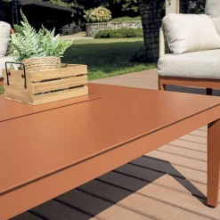 Salotto Composto da 2 Poltrone, 1 Divano e Tavolino in Alluminio - Symphony