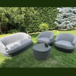 Salotto con Base in Stoffa Intrecciata per Esterni - Pixie