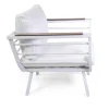 Salotto da Esterno Composto da 2 Poltrone e 1 Tavolino in Alluminio - Righello