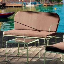 Salotto da Esterno con Struttura in Ferro Artigianale Made in Italy - Melinda