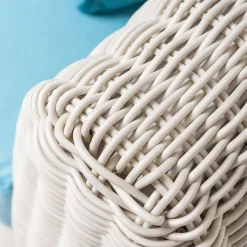 Salotto da Esterno in Polyrattan e Cuscini Azzurri - Charlie