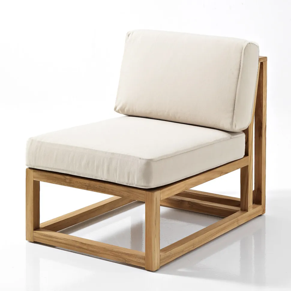 Salotto da Esterno in Teak Naturale e Cuscini - Circe