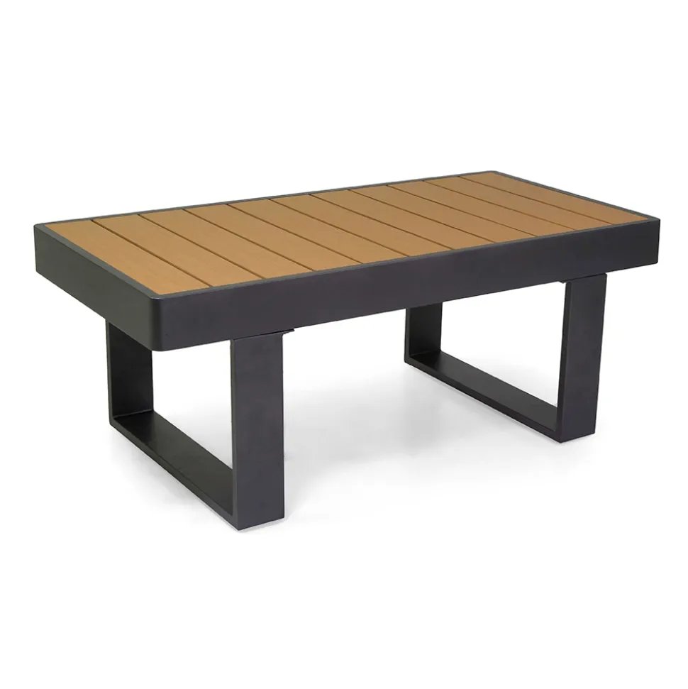 Salotto da Esterno Realizzato in Alluminio e Braccioli in Polywood - Citta