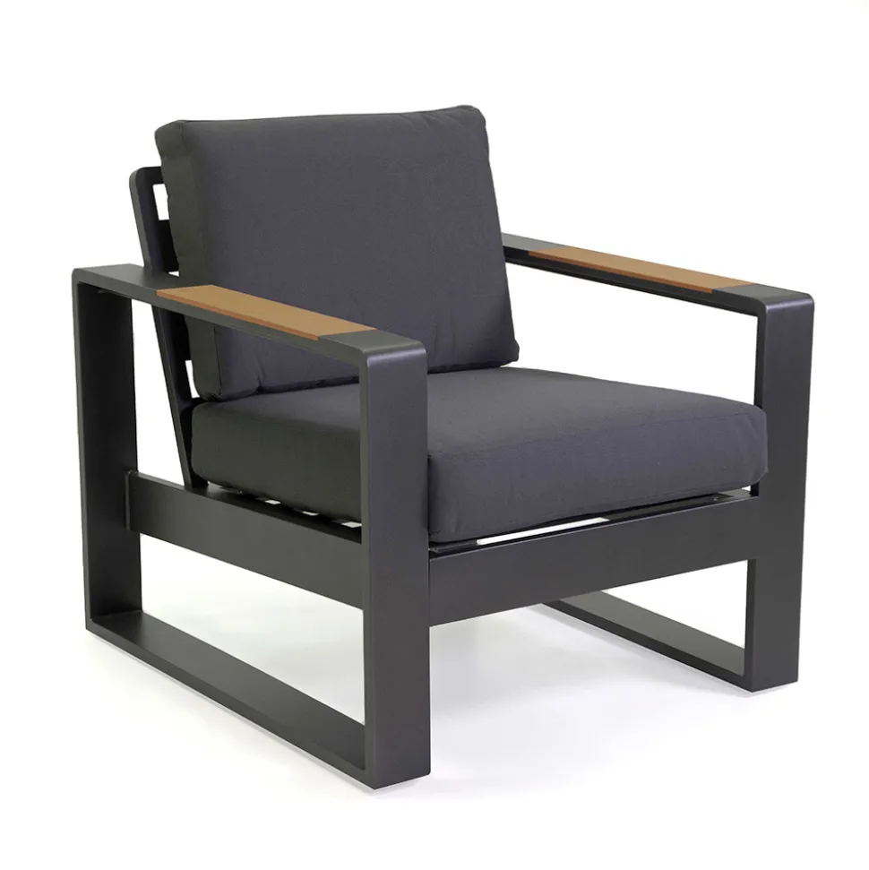 Salotto da Esterno Realizzato in Alluminio e Braccioli in Polywood - Citta