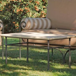 Salotto da Giardino Artigianale con Struttura in Ferro Made in Italy - Lisotto