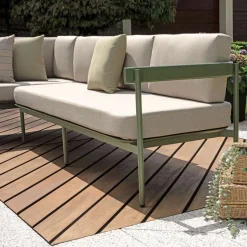 Salotto da Giardino con 2 Divani e 1 Tavolino in Alluminio - Daisy