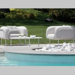 Salotto da Giardino con 1 Divano e 2 Poltrone Made in Italy - Fioriera