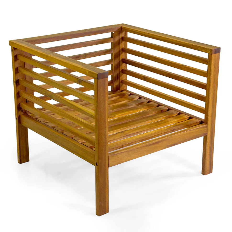 Salotto da Giardino in Legno di Acacia Oliata Colore Naturale - Tecnica