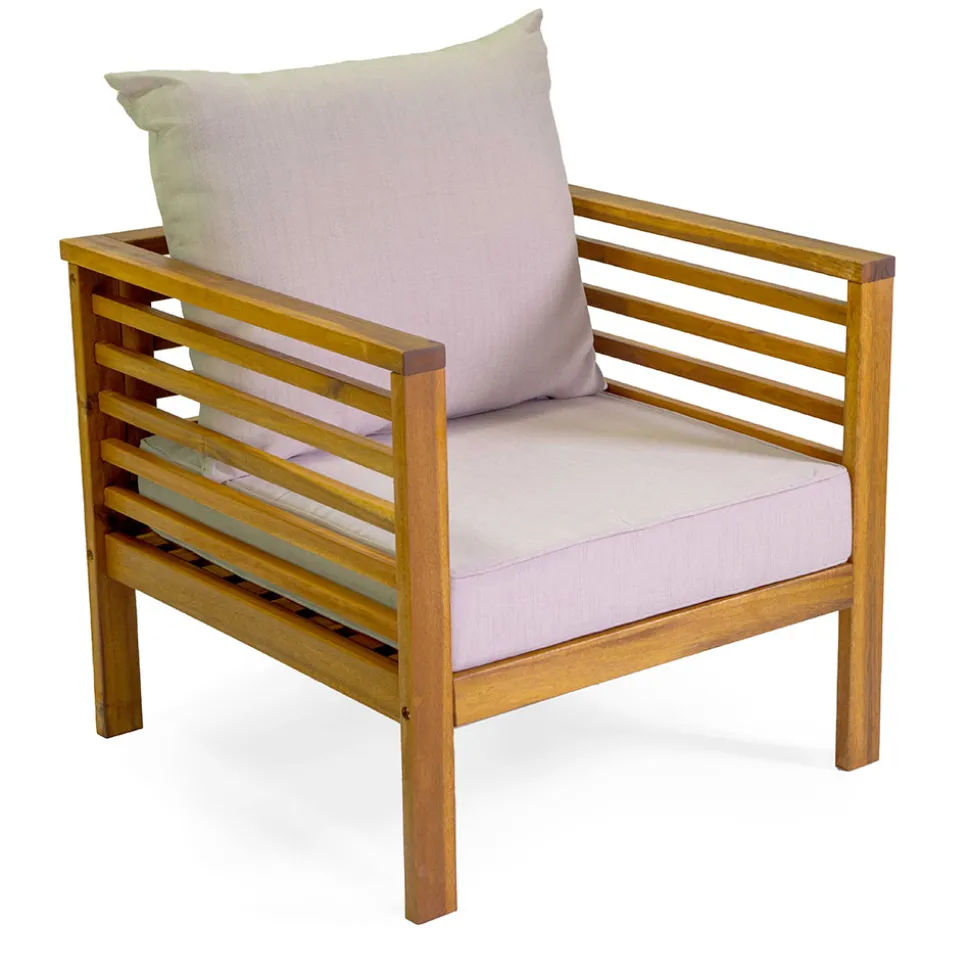 Salotto da Giardino in Legno di Acacia Oliata Colore Naturale - Tecnica