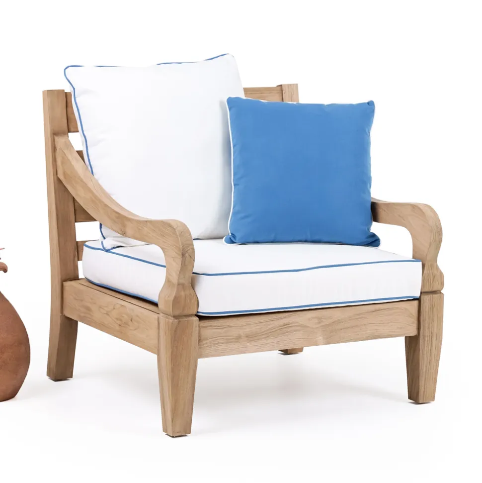 Salotto da Giardino in Legno Teak Naturale Spazzolato - Artes
