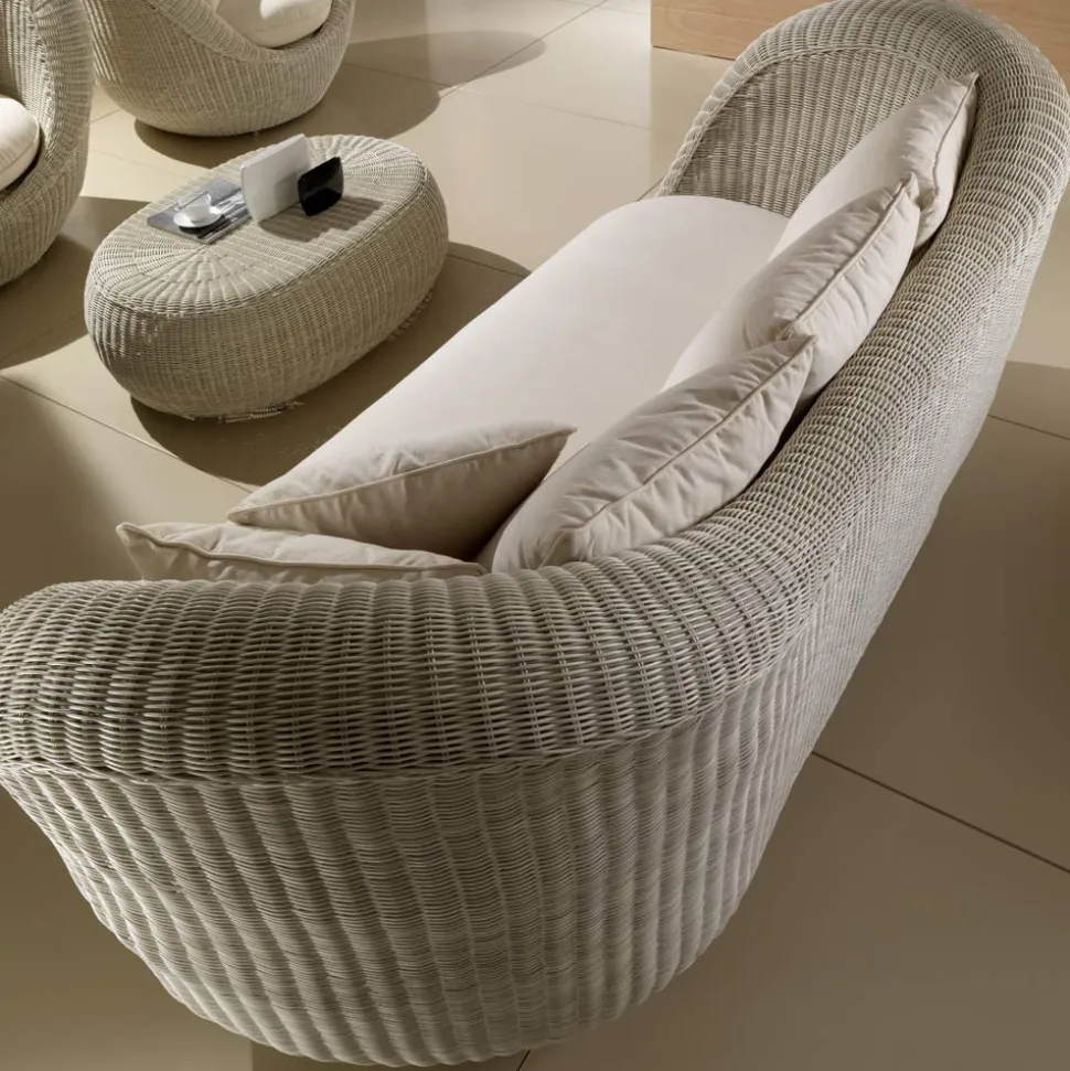 Salotto da Giardino in Polyrattan Intrecciato a Mano - Eder