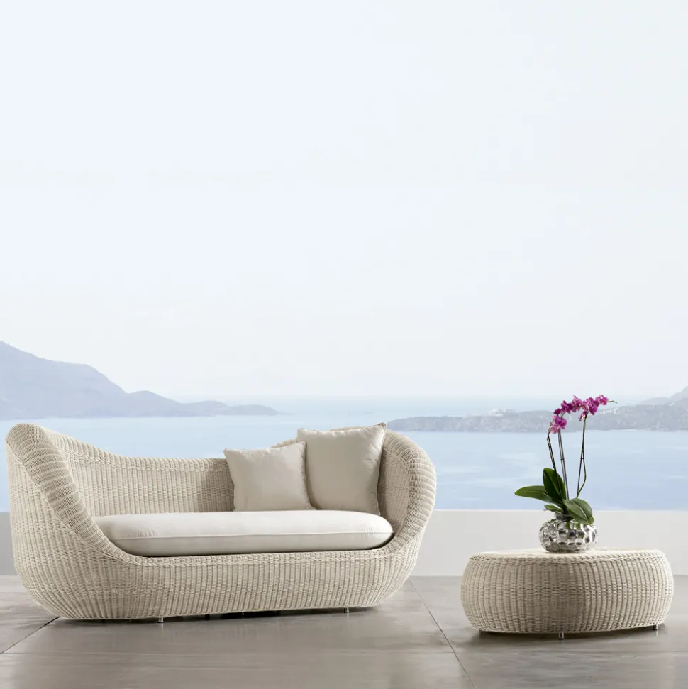 Salotto da Giardino in Polyrattan Intrecciato a Mano - Eder
