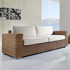 Salotto da Giardino in Polyrattan Intrecciato a Mano - Yoko