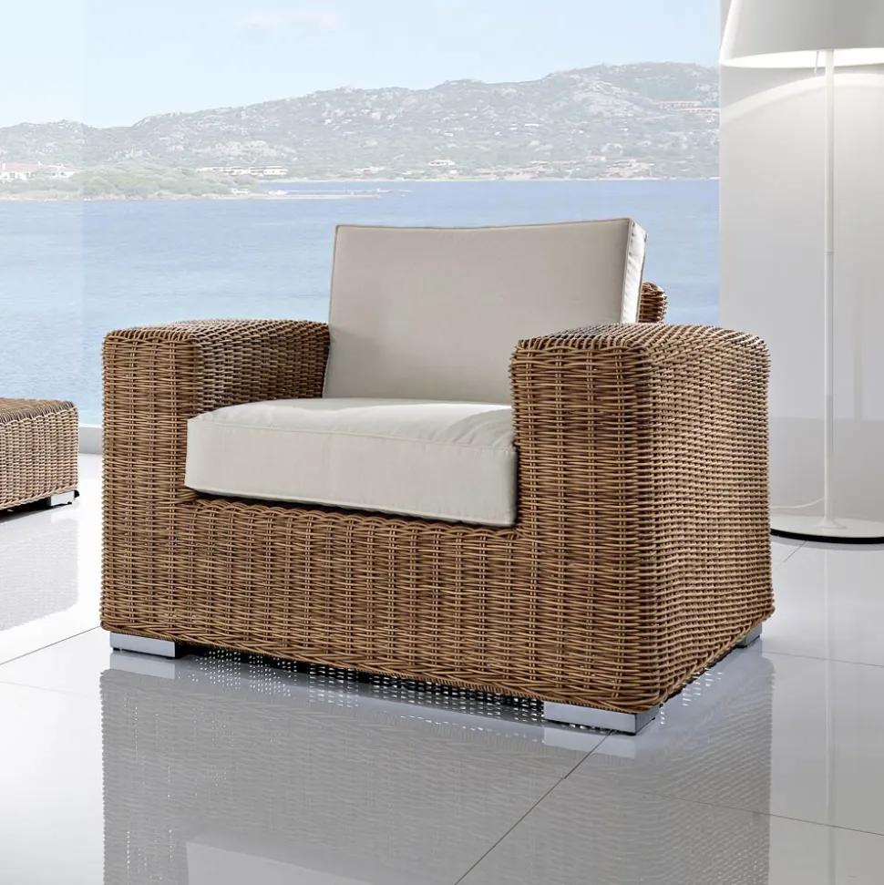 Salotto da Giardino in Polyrattan Intrecciato a Mano - Yoko