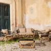 Salotto da Giardino in Rattan Naturale con Cuscini Inclusi – Catelyn