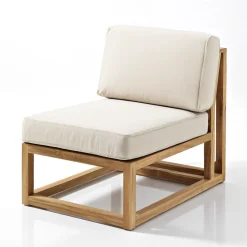 Salotto da Giardino Realizzato in Teak con Cuscini - Circe