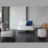 Salotto da Interno in Tessuto Grigio e Struttura in Metallo - Nidaro