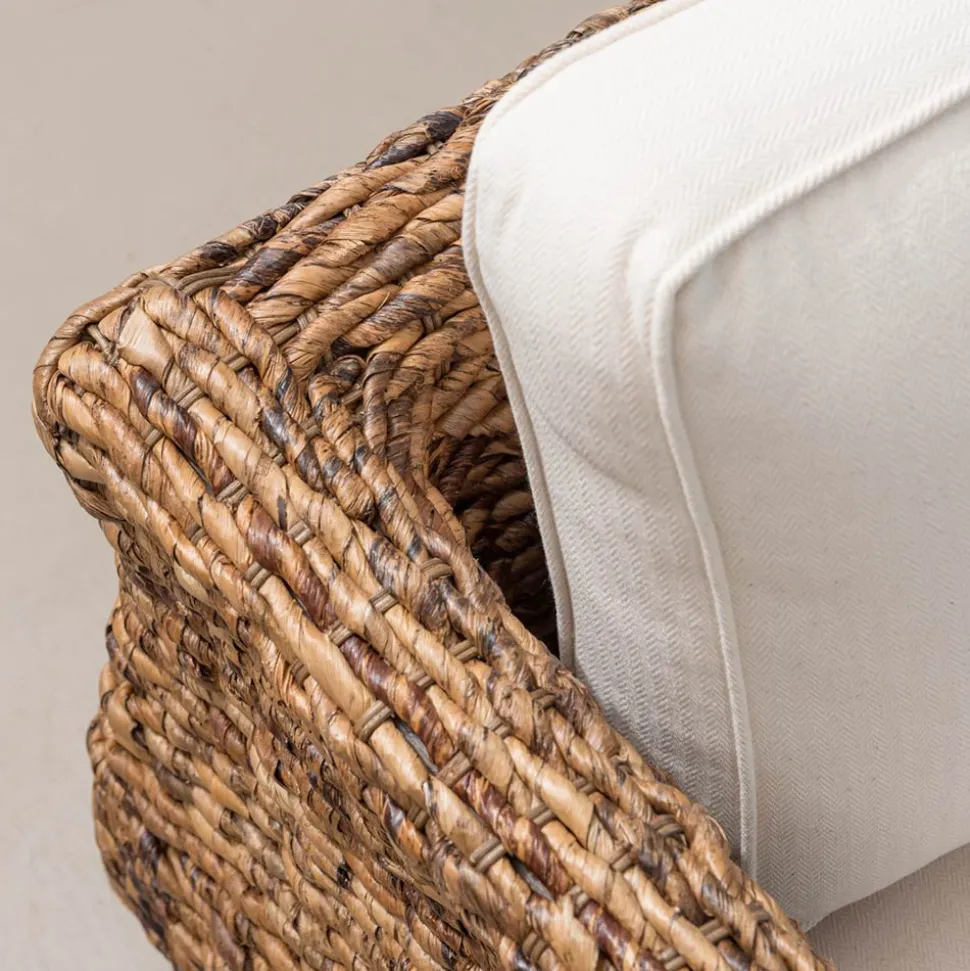 Salotto Outdoor in Intreccio di Banano con Cuscini – Legolas