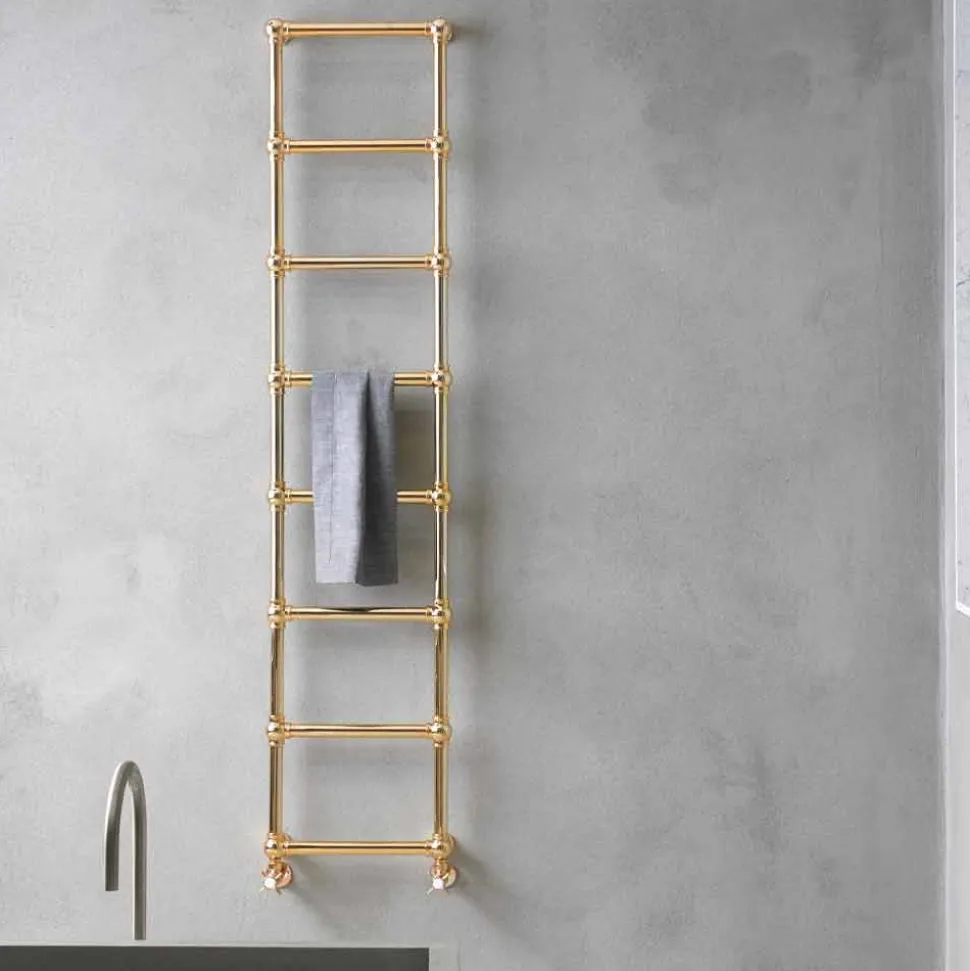 Scaldasalviette Componibile Idraulico Tubo d'Ottone Oro a 311 W - Caesar