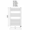Scaldasalviette Elettrico per il Bagno Design Verticale in Acciaio 300 W - Italo