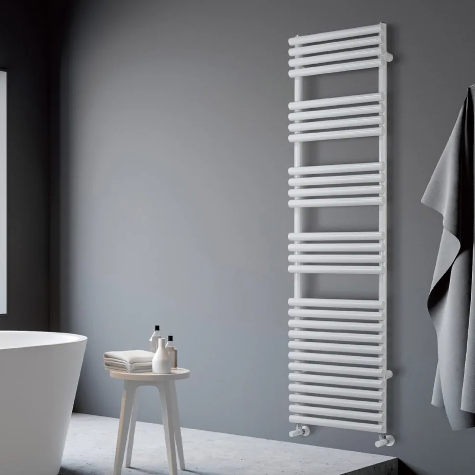 Scaldasalviette Idraulico in Acciaio Finitura Bianco Puro Made in Italy - Limone