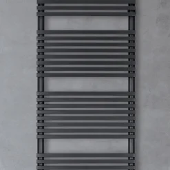 Scaldasalviette Idraulico in Acciaio Finitura Jet Black Made in Italy - Brownies