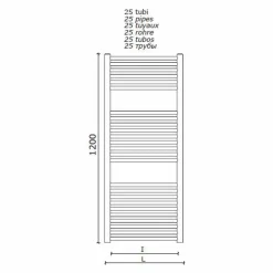 Scaldasalviette in Acciaio Inox Design a Parete da Bagno fino a 483 W - Italo