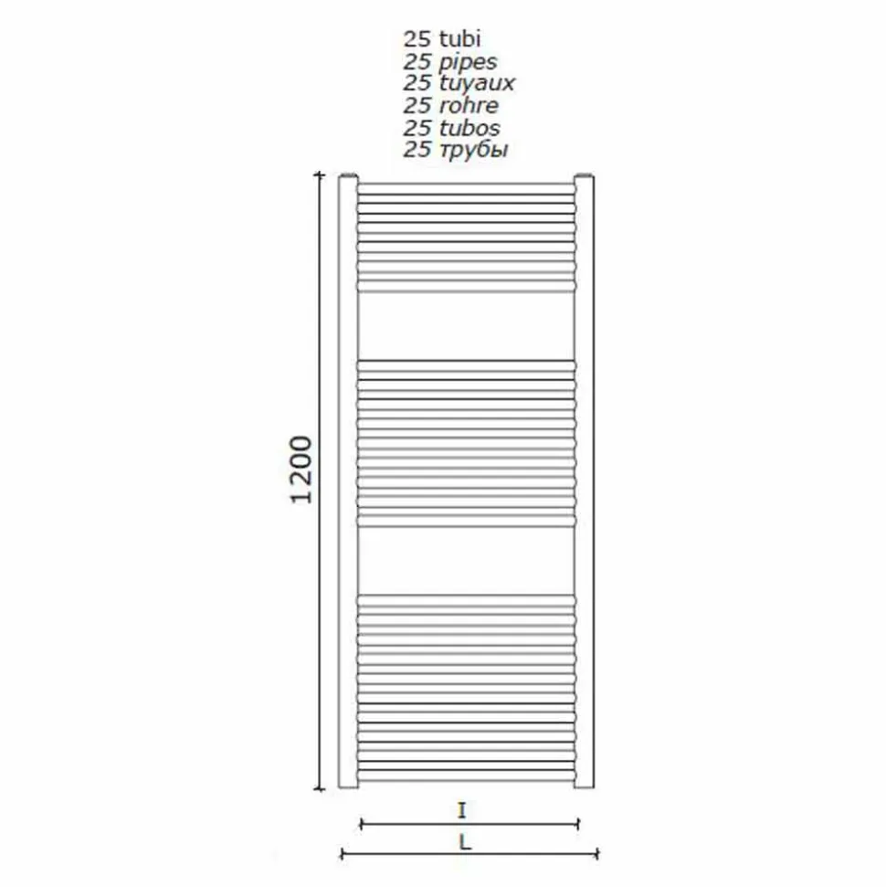 Scaldasalviette in Acciaio Inox Design a Parete da Bagno fino a 483 W - Italo