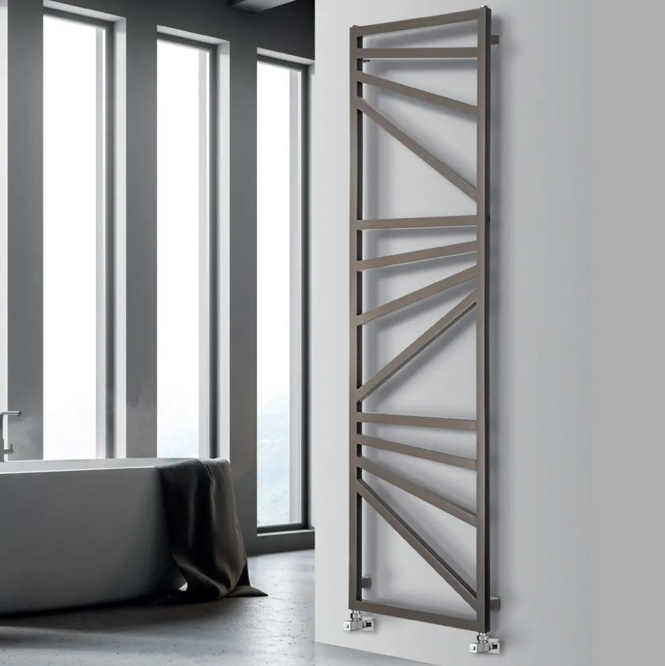 Scaldasalviette Misto con Elementi Quadrati Made in Italy - Mandorle