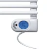 Scaldasalviette Misto in Acciaio Finitura Alluminio Made in Italy - Brioches