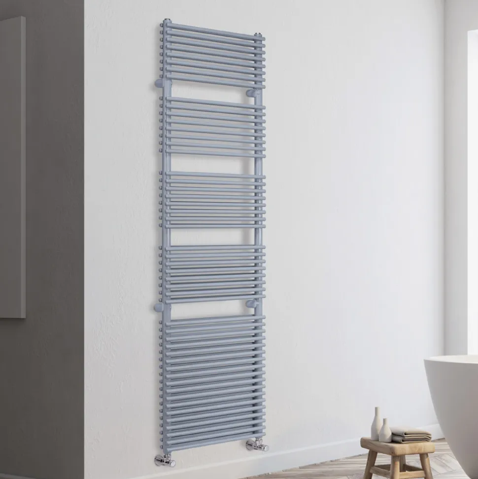 Scaldasalviette Misto in Acciaio Finitura Alluminio Made in Italy - Brioches