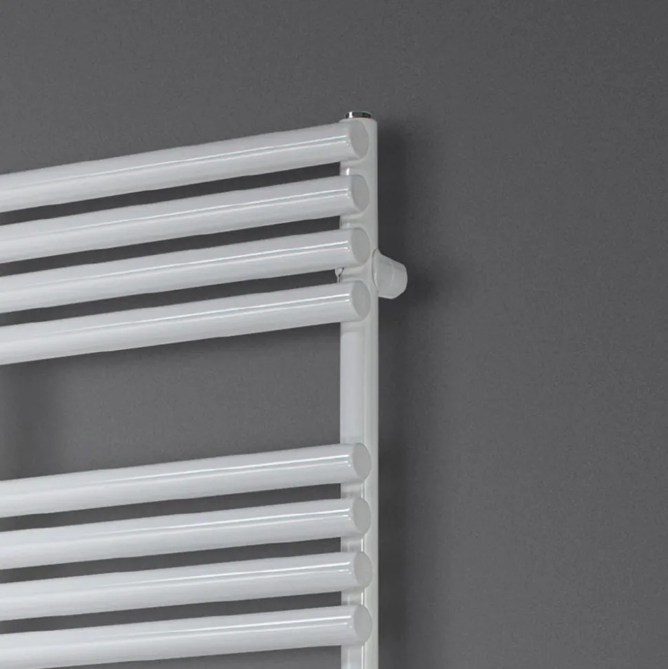Scaldasalviette Misto in Acciaio Finitura Bianco Puro Made in Italy - Limone