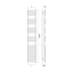 Scaldasalviette Misto in Acciaio Finitura Bianco Puro Made in Italy - Limone