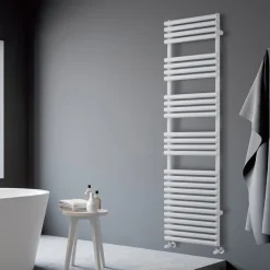 Scaldasalviette Misto in Acciaio Finitura Bianco Puro Made in Italy - Limone