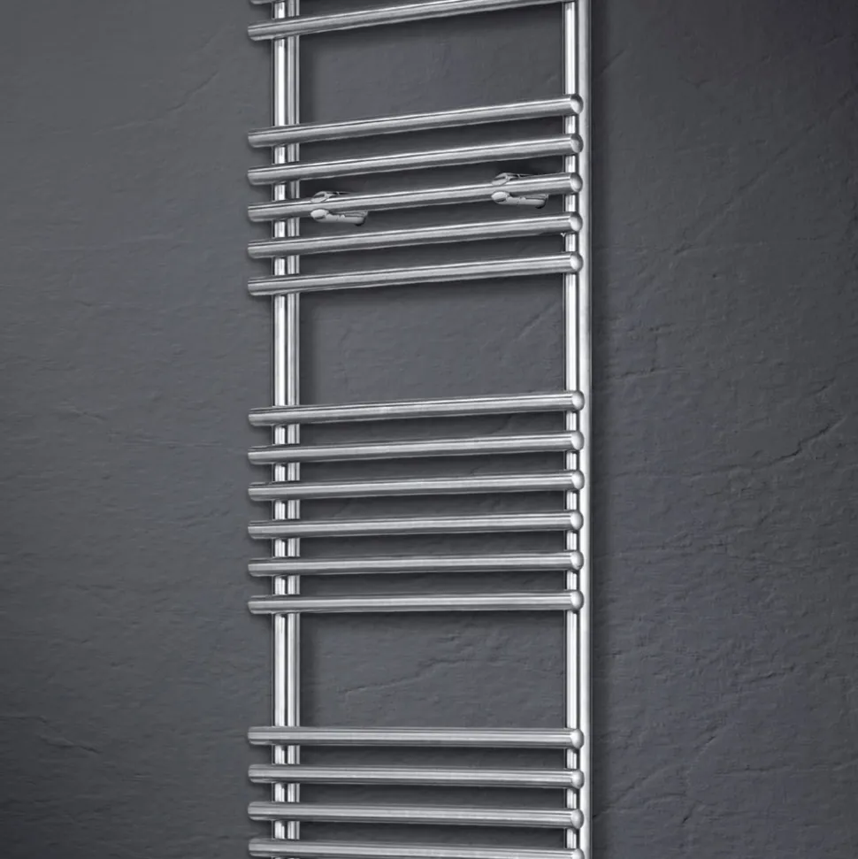 Scaldasalviette Misto in Acciaio Finitura Satin Made in Italy - Buccia