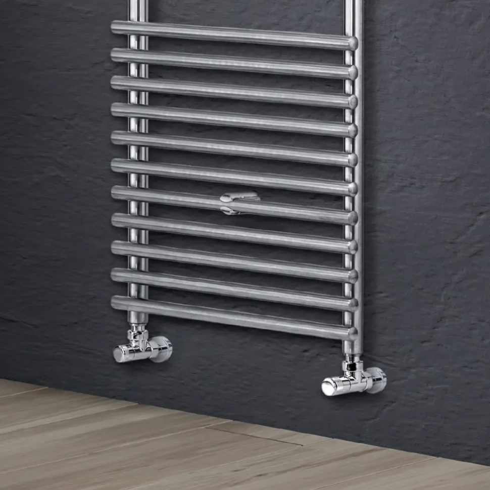 Scaldasalviette Misto in Acciaio Finitura Satin Made in Italy - Buccia